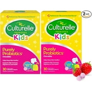 Culturelle Kids Chewable Daily Probiotic for Kids, Ages 3+, No.1 Pediatrician-Recommended Brand, Natural Berry, Daily Probiotics for Digestive Health, Oral Care & Immune Support, 2 Month Supply