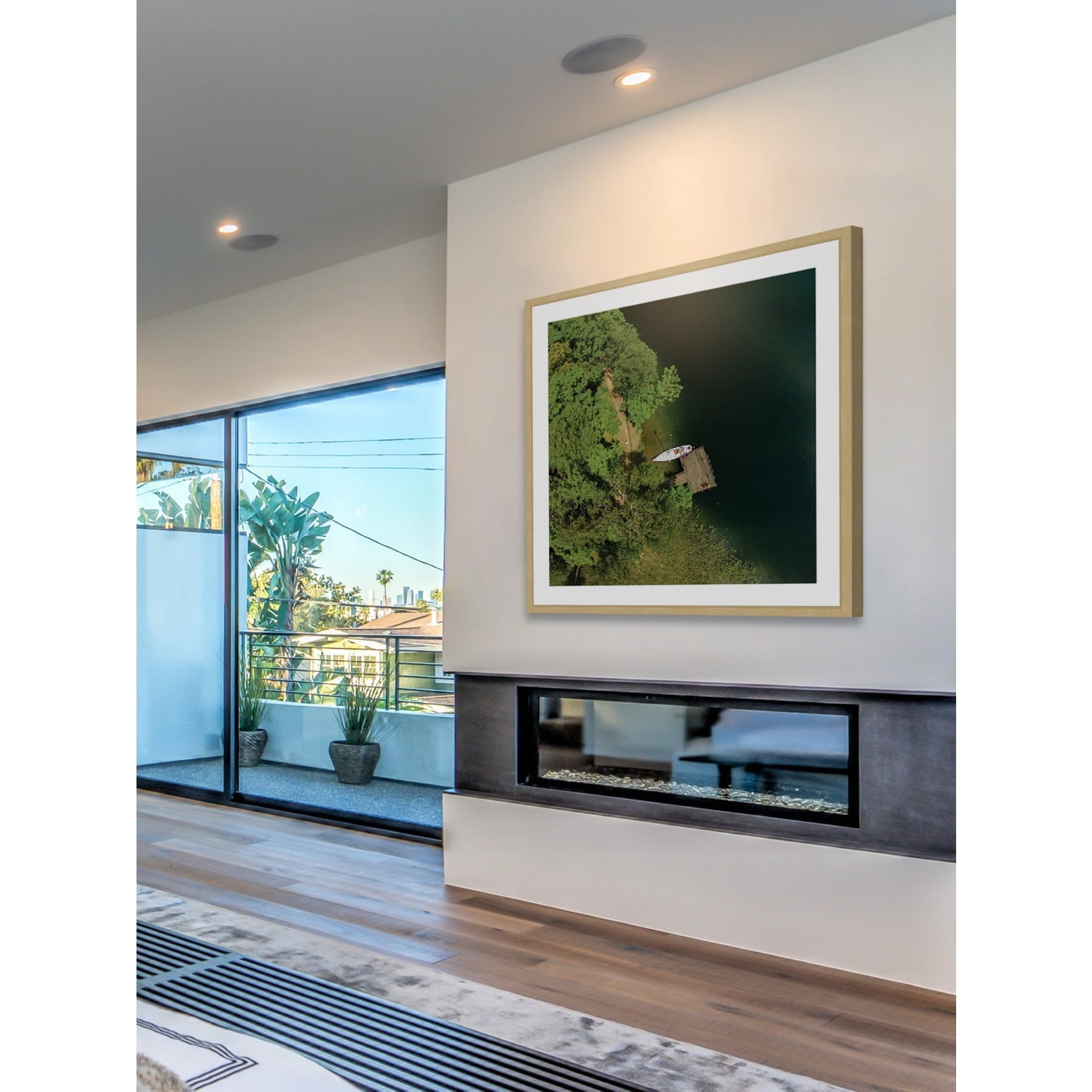 Marmont Hill "Boat Dock" by Karolis Janulis Framed Painting Print