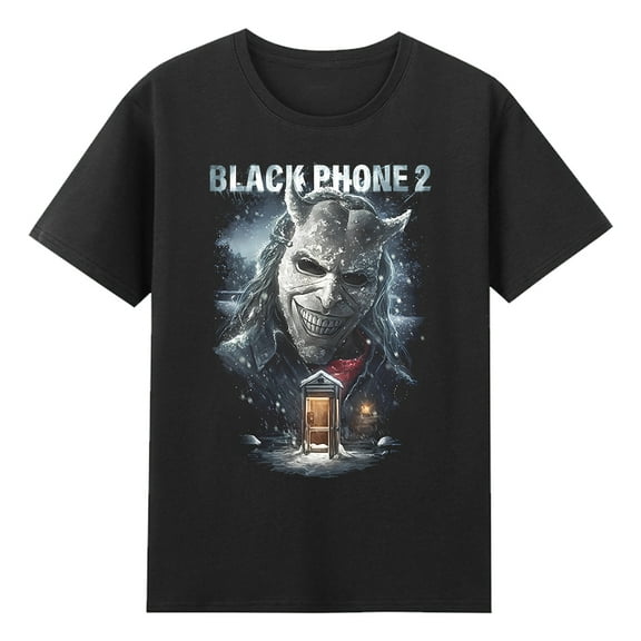 Horror Movie Black Phone 2 Cold Call T-shirt Crewneck Short Sleeve Cotton Tee Women Men Streetwear Tops