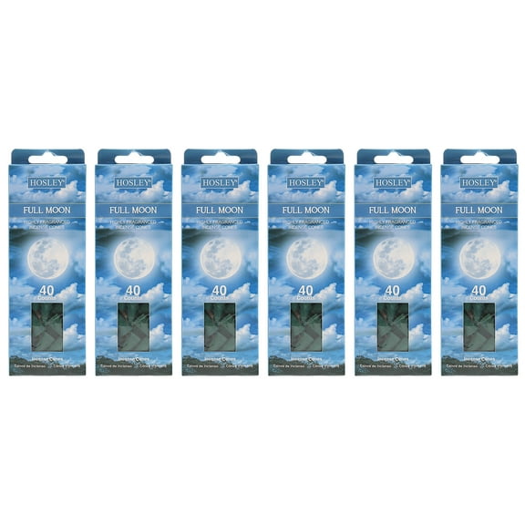 Hosley 240-Pack Full Moon Incense Cones, Essential Oil Infused, Ideal for Meditation, Aromatherapy, Spa, Home, Bath, Weddings, Gifts