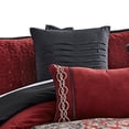 thumbnail image 3 of Benjara 9 Piece Queen Size Comforter Set with Medallion Print- Red and Blue, 3 of 6
