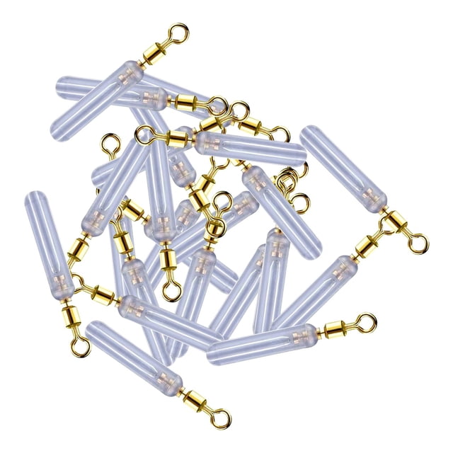 koolsoo 20Pcs Fishing Floats Rotation Connector Swivel Float Seat M