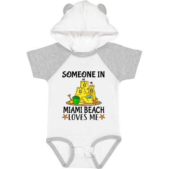 Inktastic Someone in Miami Beach Loves Me Boys or Girls Baby Bodysuit