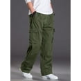 thumbnail image 2 of TRGPSG Men's Cargo Pants Multi-Pocket Casual Fleece Regular Work Pants, 2 of 5
