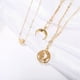 thumbnail image 5 of Oro en capas colgante largo collar de 3 capas gargantilla collar de cadena colgante de joyería de fantasía para las mujeres, 5 of 6