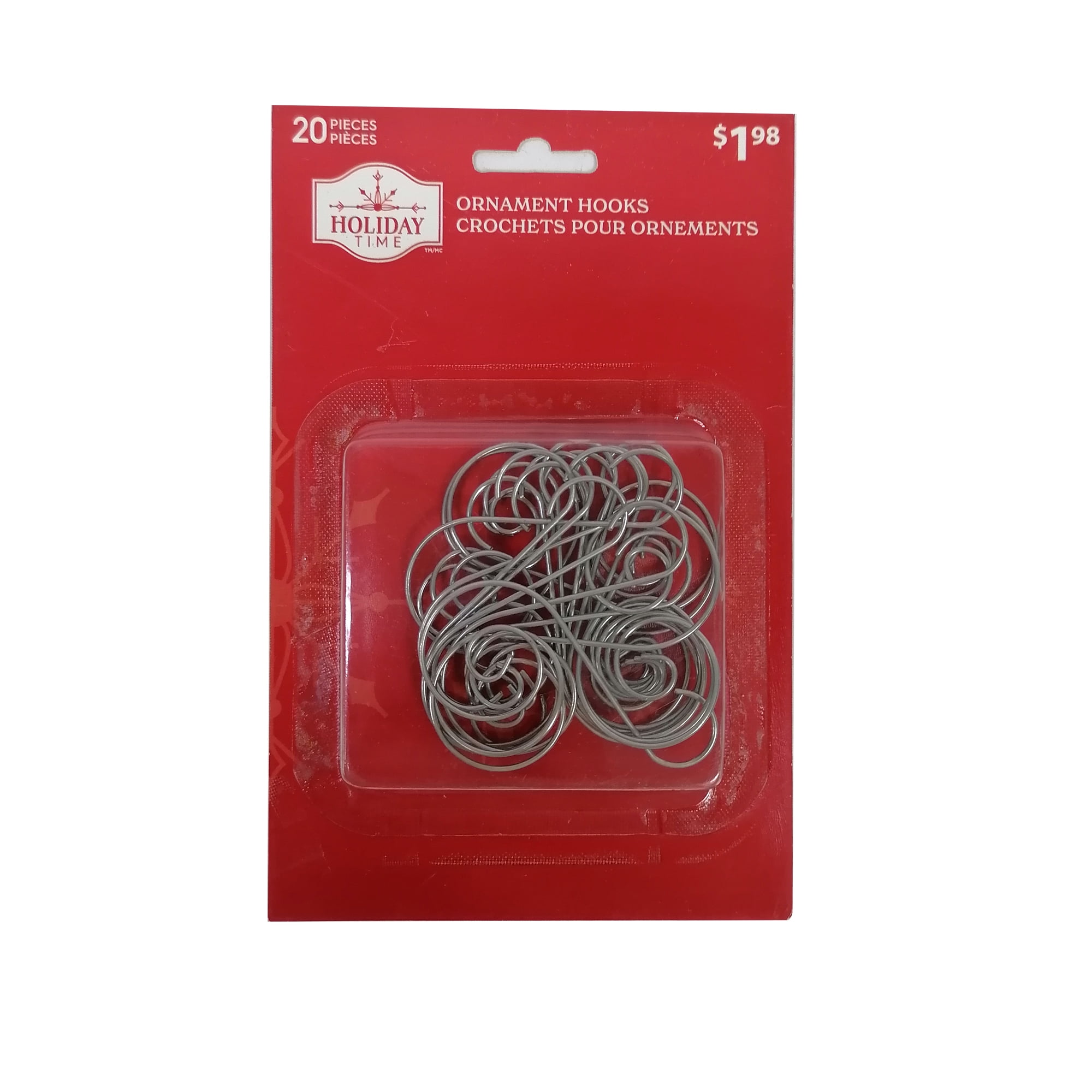 Holiday Time Metal 20ct Basic Hooks Silver, Holiday Time Metal 20ct Basic Hooks Silver