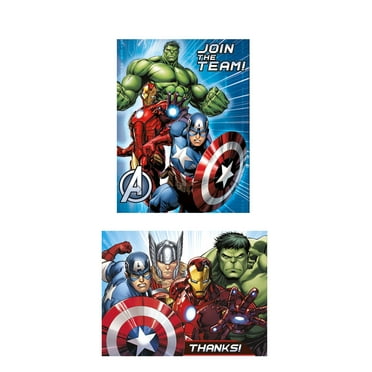 Avengers Invitations &amp; Thank You (16 Pack) - Party Supplies - Walmart.com