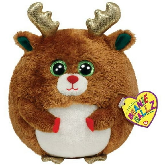 Ty Beanie Ballz Mistletoe Reindeer