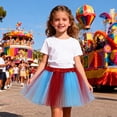 thumbnail image 2 of ZHOUCHANKIDS 4 Layers Tutu for Toddler Girls Kids Carnival Princess Puffy Tulle Dance Skirt Birthday Party Blue 3-8Years, 2 of 7