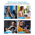 thumbnail image 7 of Camivile Microphone Arm Stand Adjustable Suspension Boom Scissor Mic Stand with Pop Filter 3/8" to 5/8" Adapter Ball Head Phone Clip for Blue Yeti Nano Snowball other Mics Webcam Ring Light Cellphone, 7 of 7