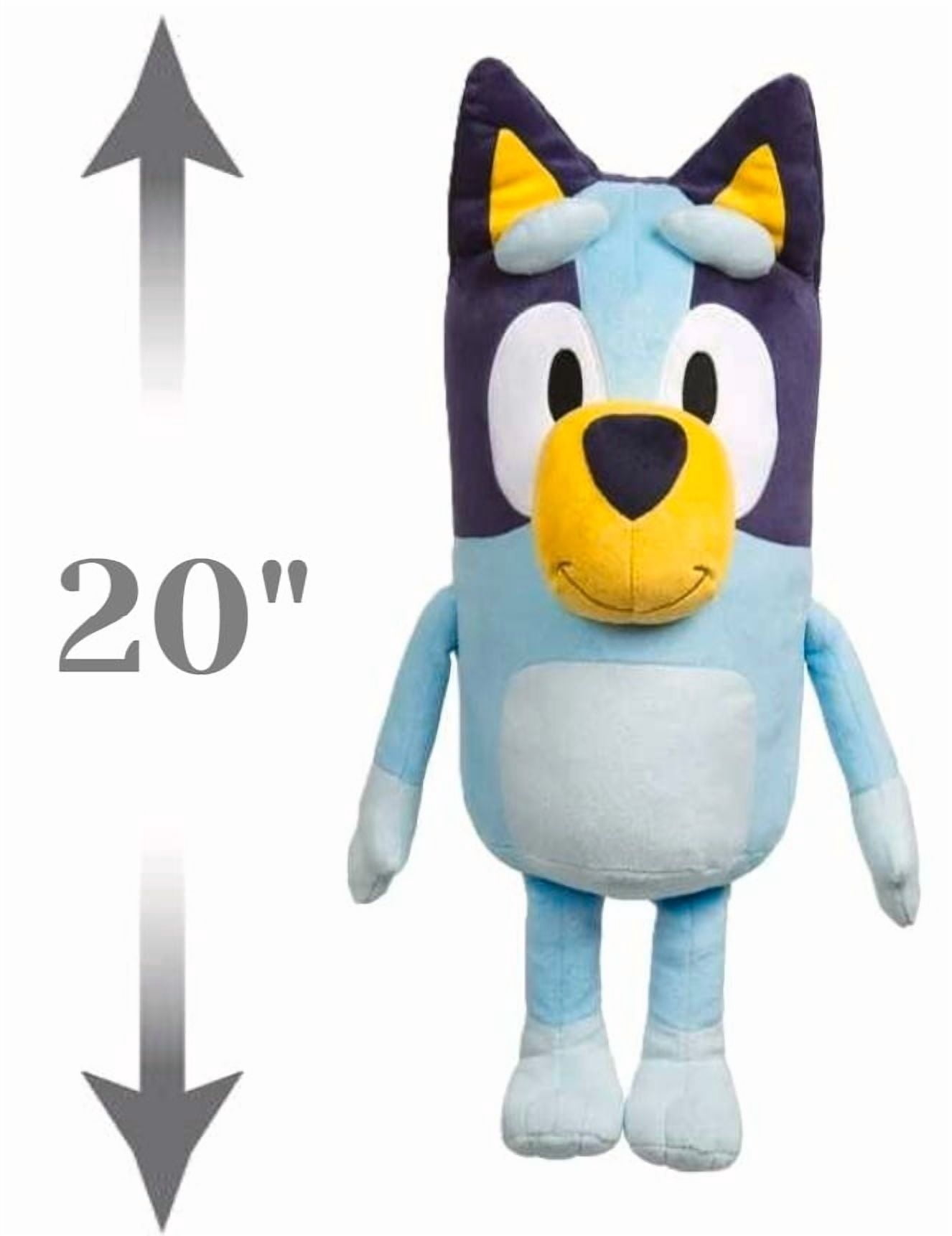 20-inches Tall Bluey Jumbo Plush & 8-inches Bluey & 8-inches Bingo Bundle of 3 Characters