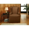 Coco Silk Wing Chair Cover, Chocolate