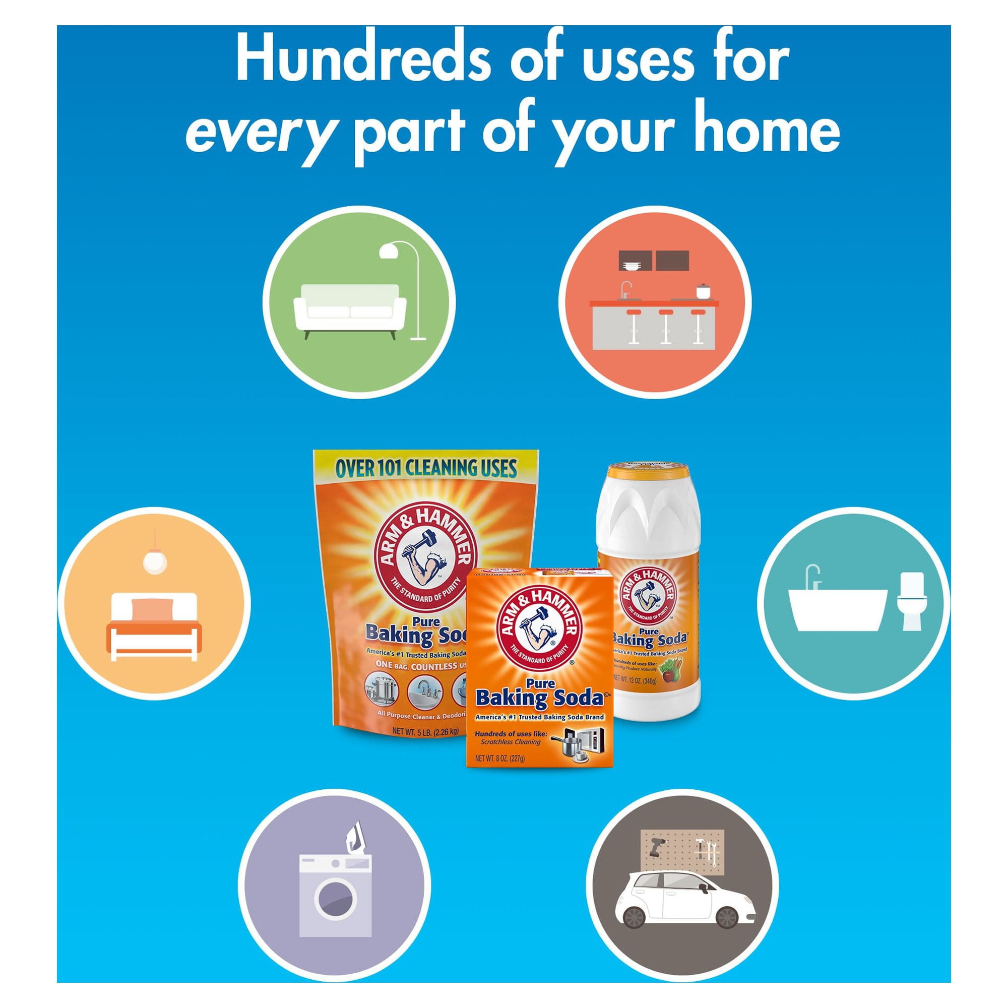 Arm & Hammer 4 lb. / 64 oz. Baking Soda