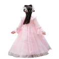 thumbnail image 4 of LYMAYTER Robe Hanfu pour Filles, Tout-Petits, Broderie Florale, Style Ancien, Costume de Performance 2-14 Ans, 4 of 8