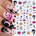 thumbnail image 3 of Pegatinas para uñas juggssa Halloween 3D autoadhesivas, 6 piezas, 3 of 9