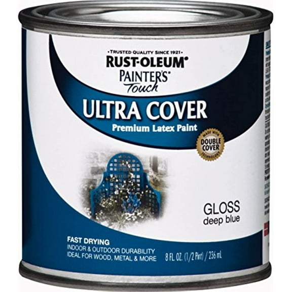 Rust-Oleum Painter's Touch Gloss Deep Blue Water-Based Protective Enamel Exterior and Interior 200 g