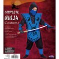 thumbnail image 4 of Blue Ninja Halloween Costume for Children, Big Boys Size S, by Fun World, 4 of 10