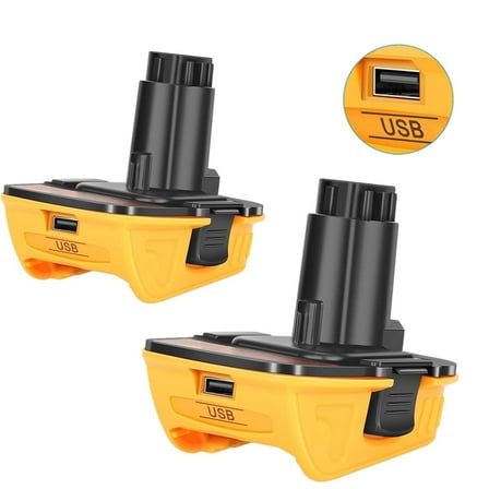2X DCA1820 20V Max to 18V Adapter Converter for Dewalt 20 Volt Li-ion Battery