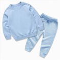 thumbnail image 4 of TOWED22 Toddler Baby Boy Clothes Infant Fall Winter Outfit Solid Color Long Sleeve Pant Top Set 2Pcs Sweatshirt Outfits Set, 4 of 6