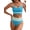 Blue Green, variant on ANRABESS Womens Bikini Set High Waisted Ribbed 2 Piece Swimsuit Scoop Neck Tummy Control Bathing Suit Brown Large