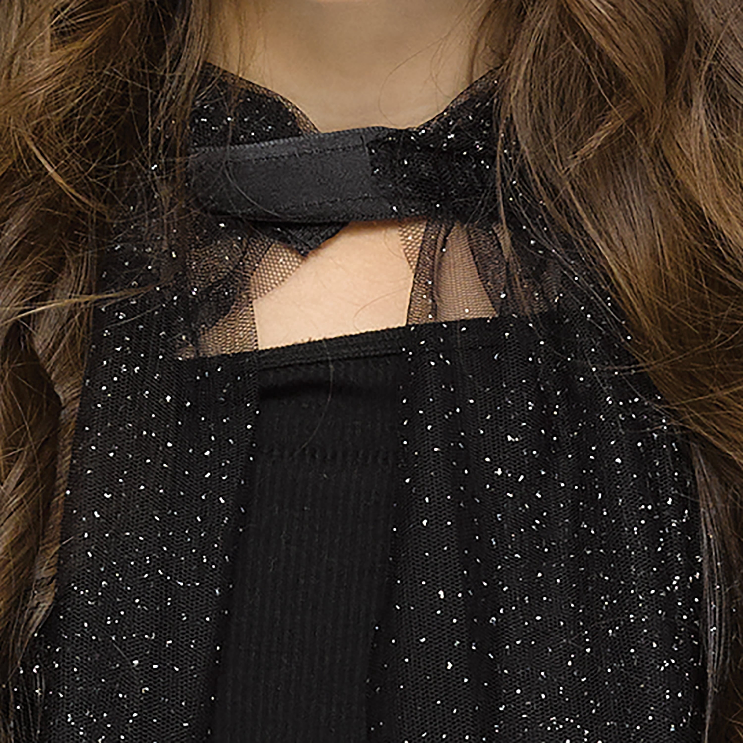 Hooded Sparkle Cape Costume Accessory for Children, Black, M-XL, Halloween by Way To Celebrate