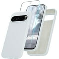 thumbnail image 1 of KOMI for Google Pixel 9 Pro XL Case, Silicone Phone Case with 1 Screen Protector, Soft Anti-Scratch Microfiber Lining, Full Body Shockproof Slim Cover Support Wireless Charging, White, 1 of 5