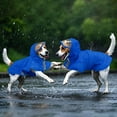 thumbnail image 7 of Kuoser Dog Raincoat Waterproof & Reflective Dog Rain Jacket with Hood, Blue, M, 7 of 7