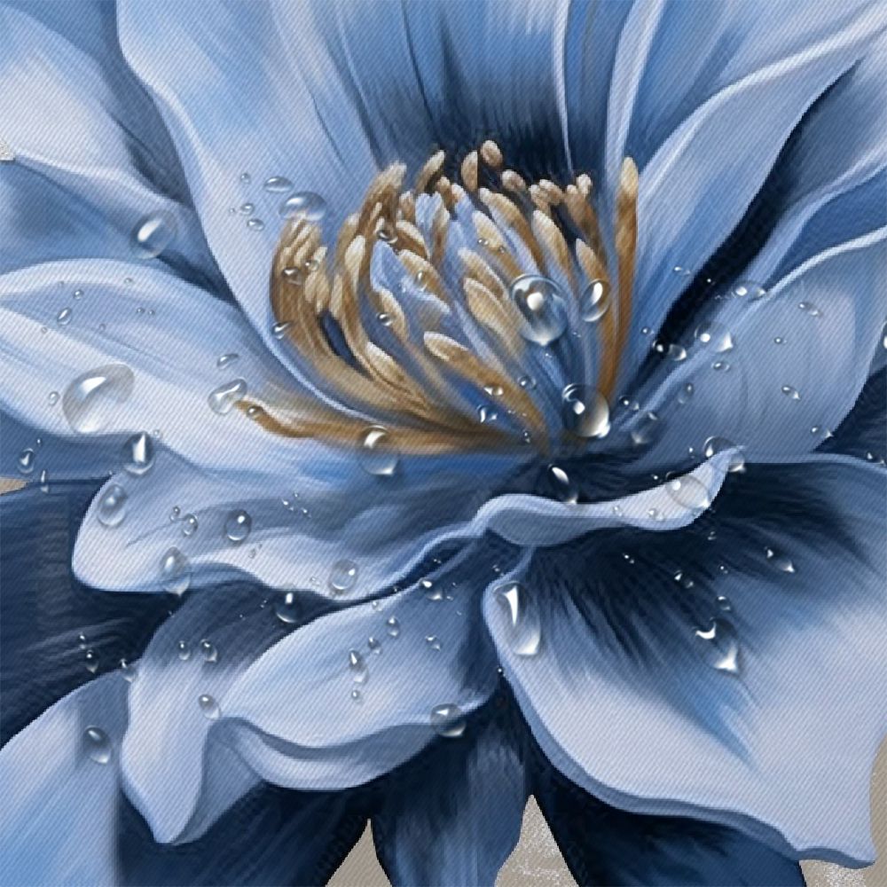 Pratyus Blue Flower Modern Waterproof Shower Curtain for Country Cottage & Farmhouse Bathroom Decor 100% Polyester Washable Shower Curtain Set with Hooks 69x72