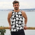 thumbnail image 6 of Pofeuu Cute Cartoon Polar Bear Print Men's Workout Tank Tops Sleeveless Muscle Gym Shirt Quick Dry-XX-Large, 6 of 7