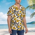 thumbnail image 5 of Xecao Snake And Rose print Hawaiian shirt - a stylish short-sleeve button-down for men, perfect for casual beach and tropical outings., 5 of 9