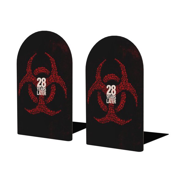 28 Años Después Sujetalibros decorativos temáticos, tope para estantería con base antideslizante, uso dual para hogar y oficina - 2 piezas