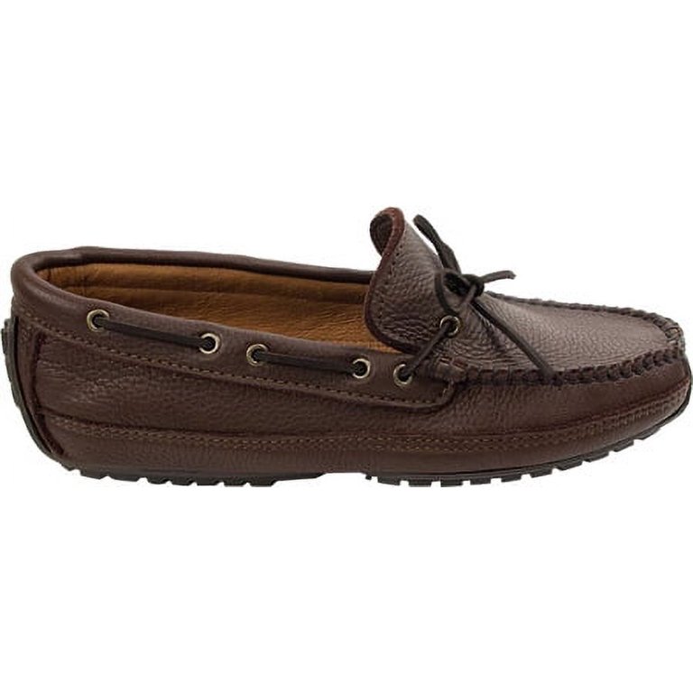 NEW MINNETONKA men\'s moosehide classic moccasin shoes in chocolate Minnetonka Classic Moosehide Moccasin - Al-Bar Ranch main image 3