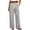 Gray, variant on Women's Waffle Knit Wide Leg Cargo Pants Elastic Drawstring Waist Loose Straight Casual Sweatpants with Pockets Workout Streetwear White