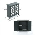 thumbnail image 3 of Armoire de Rangement d'Accent Armoire de Rangement Rétro avec Motif de 2 Portes, Organisateur de Rangement Autoportant pour Entrée Maison Cuisine Salon, 3 of 6