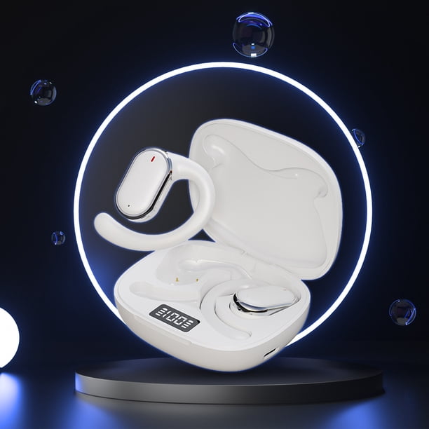 Xihbxyly Especiales Del Día Auriculares Inalámbricos Bluetooth En Cancelación, Auriculares Estéreo En Micrófono, Estuche de Carga Inalámbrica, Pantalla Led En Encendido para Teléfono, Tv, Pc y Portát
