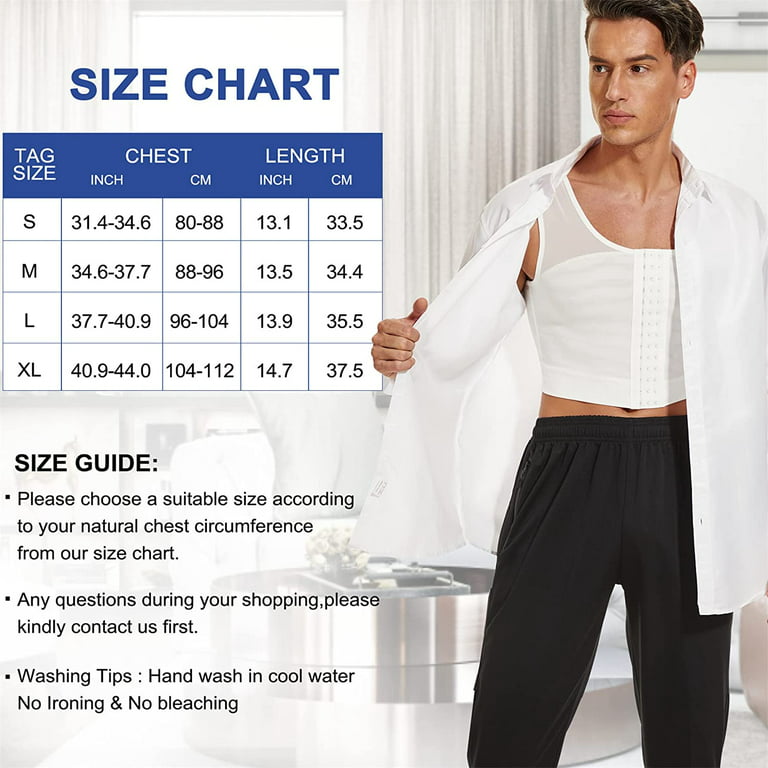 Buy Gynecomastia Compression Vest Long( XL, Beige) Upper Chest 104-112 cm  at