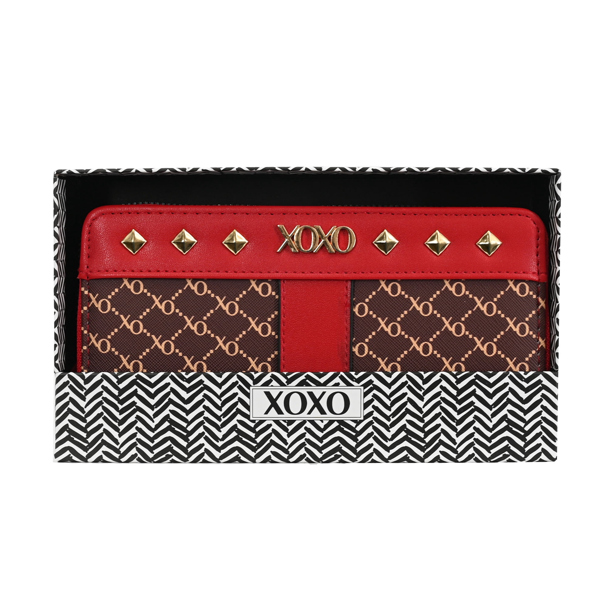 XOXO Women's Zip Around Wristlet Wallet - Card Holders, 2 Cash Pockets and Phone Slot