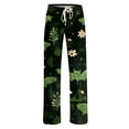 thumbnail image 5 of Fabrcox Halloween Women's Pajama Pants Pumpkin Ghost Witch Women Sleep Pants Fall Winter Festival Comfy Women Lounge Pants Green L, 5 of 6