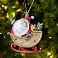 thumbnail image 2 of Gcvizuso Christmas Ornaments Clearance! Christmas Hanging Decorations, Christmas Tree Colored Resin Sleigh Pendant Christmas Decoration Diy Hanging Santa Snowman Hanging Ornaments, 2 of 8