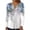 Light Blue, variant on Lolmot Women Fashion Summer Sexy Fold Printed Regular Women Long Sleeves V Neck Button Top
