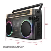 ION Audio Retro Glow Black / Gold - Translucent Bluetooth Cassette Boombox