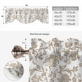 thumbnail image 5 of Khaki Flower Tie Up Valance Curtains for Windows, Kitchen Curtains Window Shades, Vintage Farmhouse Boho Leaf Spring Plant Light Filtering Roman Curtain Valances for Bedroom/Bathroom/Cafe 54"x18", 5 of 9