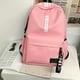 thumbnail image 1 of 1pc Mochila Para Parejas De Hombres Y Mujeres, Mochila Casual De Color Sólido Simple, Bolso De Estudiante Versátil De Moda Y Popular, Gran Capacidad Para Viajes Para Hombres Y Mujeres, 1 of 4
