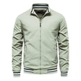 thumbnail image 1 of Motorcycle Jacket men Heat-proof Casual Zip Warm Windproof Pocket Motorcycle Jacket Coat, 1 of 9