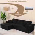 thumbnail image 6 of 109" Modular Sectional Sofa with Deep Seat, Modern Modular L-Shape Sofa Couch with Chaise, Black, 6 of 8