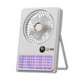 thumbnail image 2 of Ventilador de escritorio multifuncional de bajo ruido, 5 velocidades, portátil, refrigeración personal Enchufe, 2 of 8
