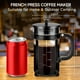 thumbnail image 4 of YMMIND Cafetera de prensa francesa Prensa de café de acero inoxidable 304 de 21 oz, con sistema de 4 filtros, vidrio de prensa francesa de borosilicato de espesor resistente al calor, émbolo de café d, 4 of 5