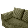thumbnail image 5 of 2-In-1 Folding Convertible Sofa Bed, Modern Corduroy Sleeper Couch with 2*Pillows, Futon Modular Upholstered Boneless Loveseat with Pull-Out Bed, Folding Floor Modular Couch for Living Room (Green), 5 of 11