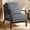 Gray, variant on FLEXISPOT Modern Accent Chairs, Upholstered Mid Century Corduroy Armchairs with Solid Wood Frame, Comfy Lounge Reading Chairs Farmhouse Armchairs, Gray