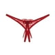 thumbnail image 5 of Micro Thong Women Lace Open Crotch Briefs Thin Strap Mini Panties Floral Bow G-String Sexy Female Lingerie Tangas Mujer, 5 of 5